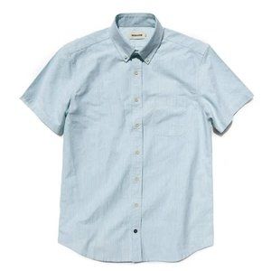Taylor Stitch Teal Stripe Casual Button Down Oxford Shirt 38
